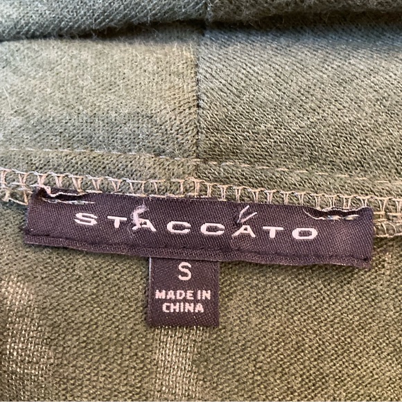 Staccato Green Stretch Cardigan / Jacket, Side Front Zip, Side Pockets, Sz S - Picture 12 of 14